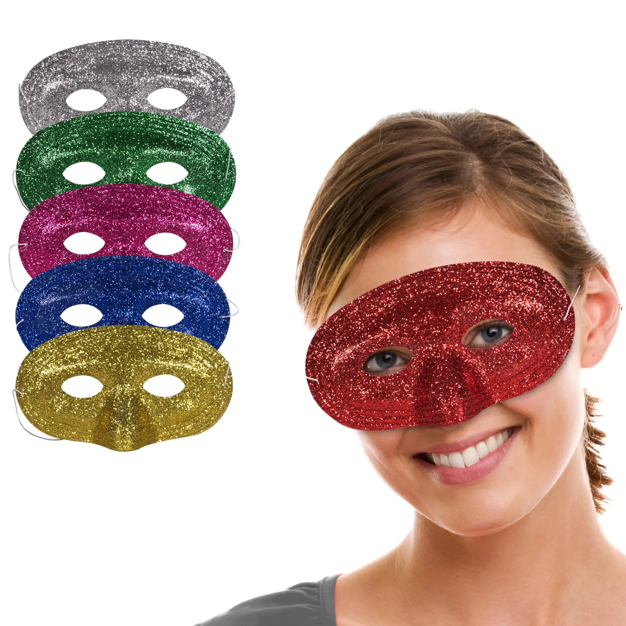 Discount Windy City Novelties Glitter Half Masks