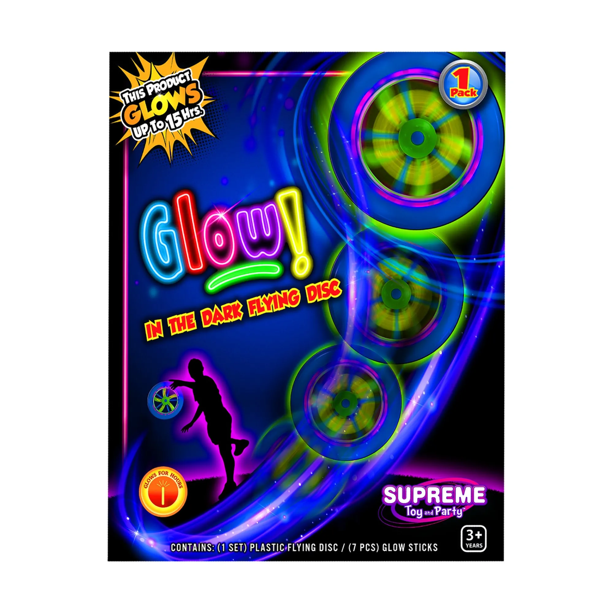 New Windy City Novelties Glow Flying Disc