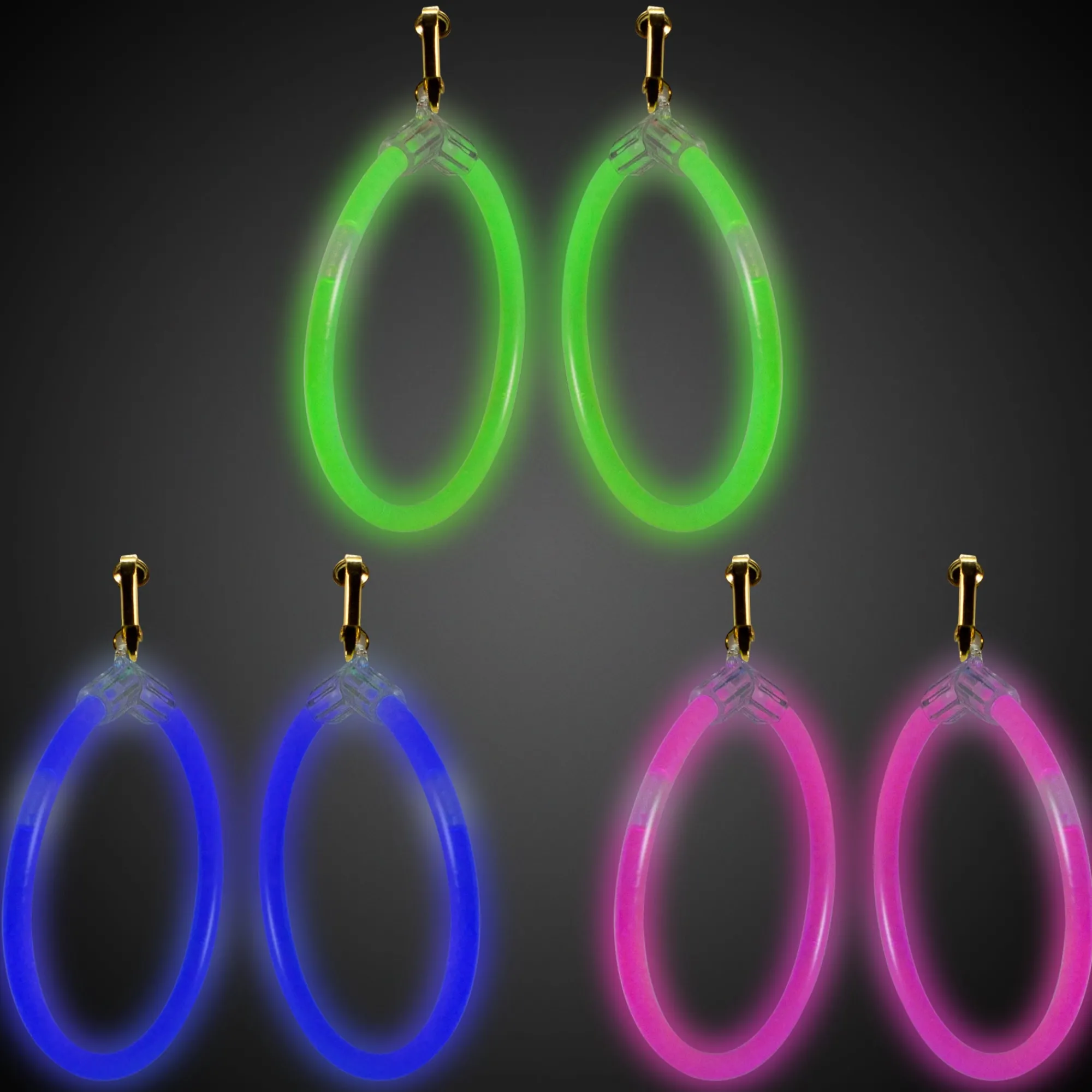 Outlet Windy City Novelties Glow Hoop Earrings