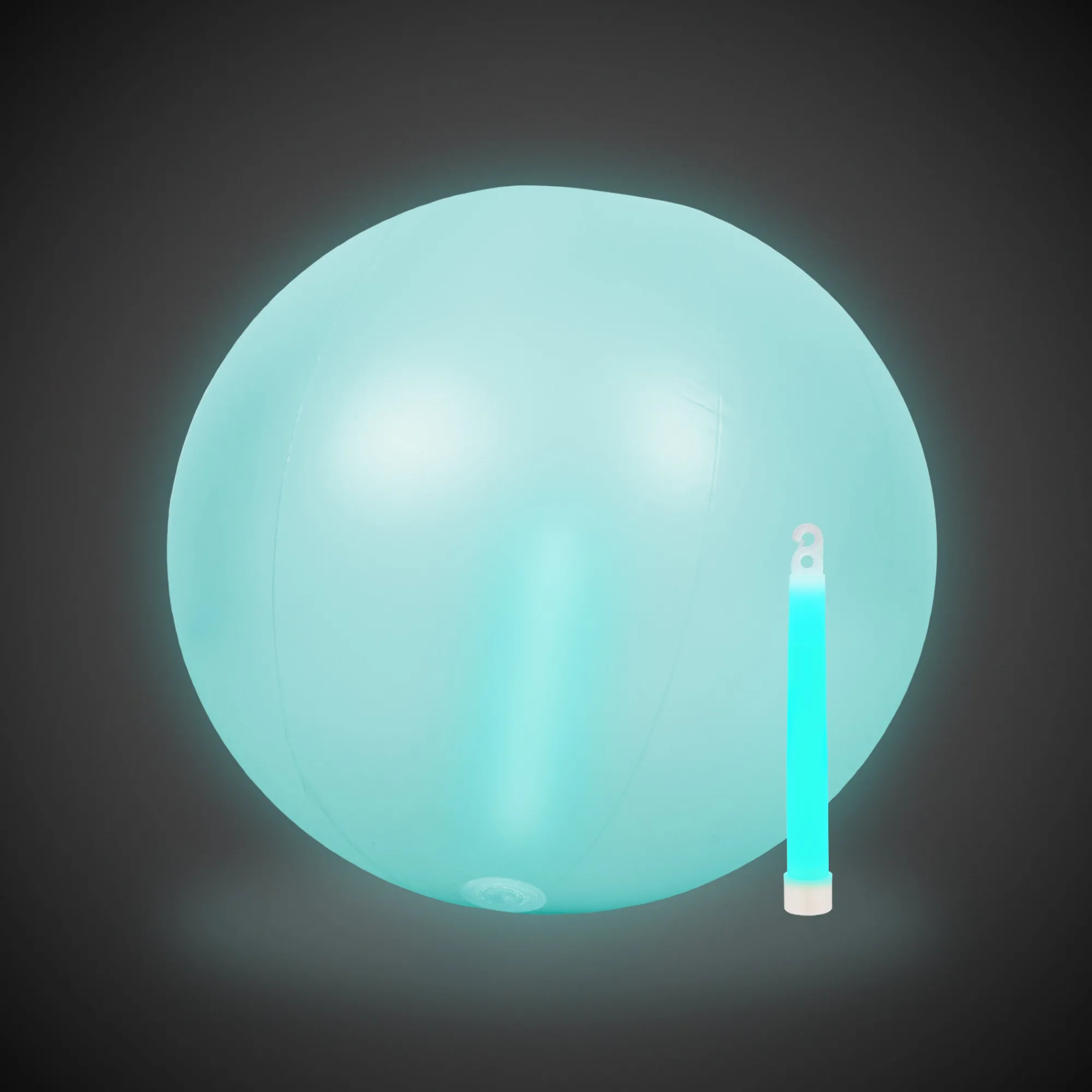 New Windy City Novelties Glow in the Dark 12" Beach Ball Aqua