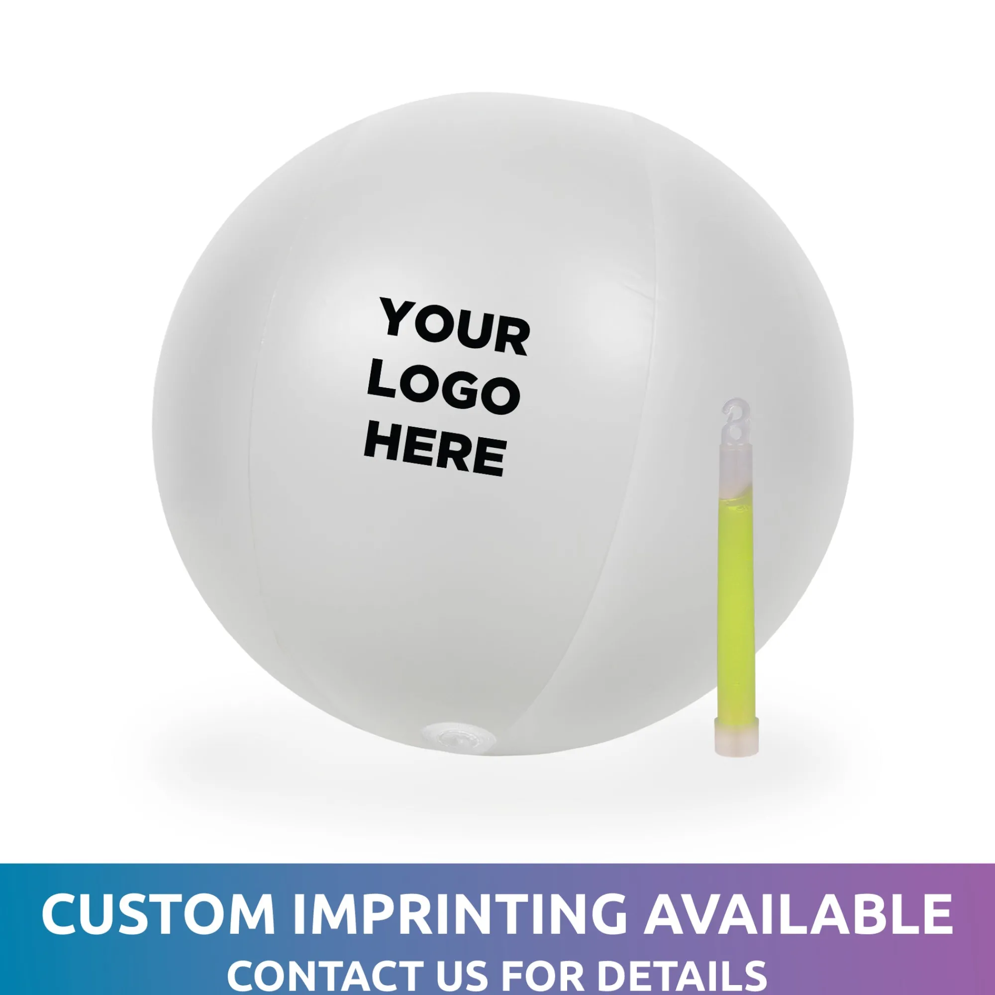 New Windy City Novelties Glow in the Dark 12" Beach Ball Aqua