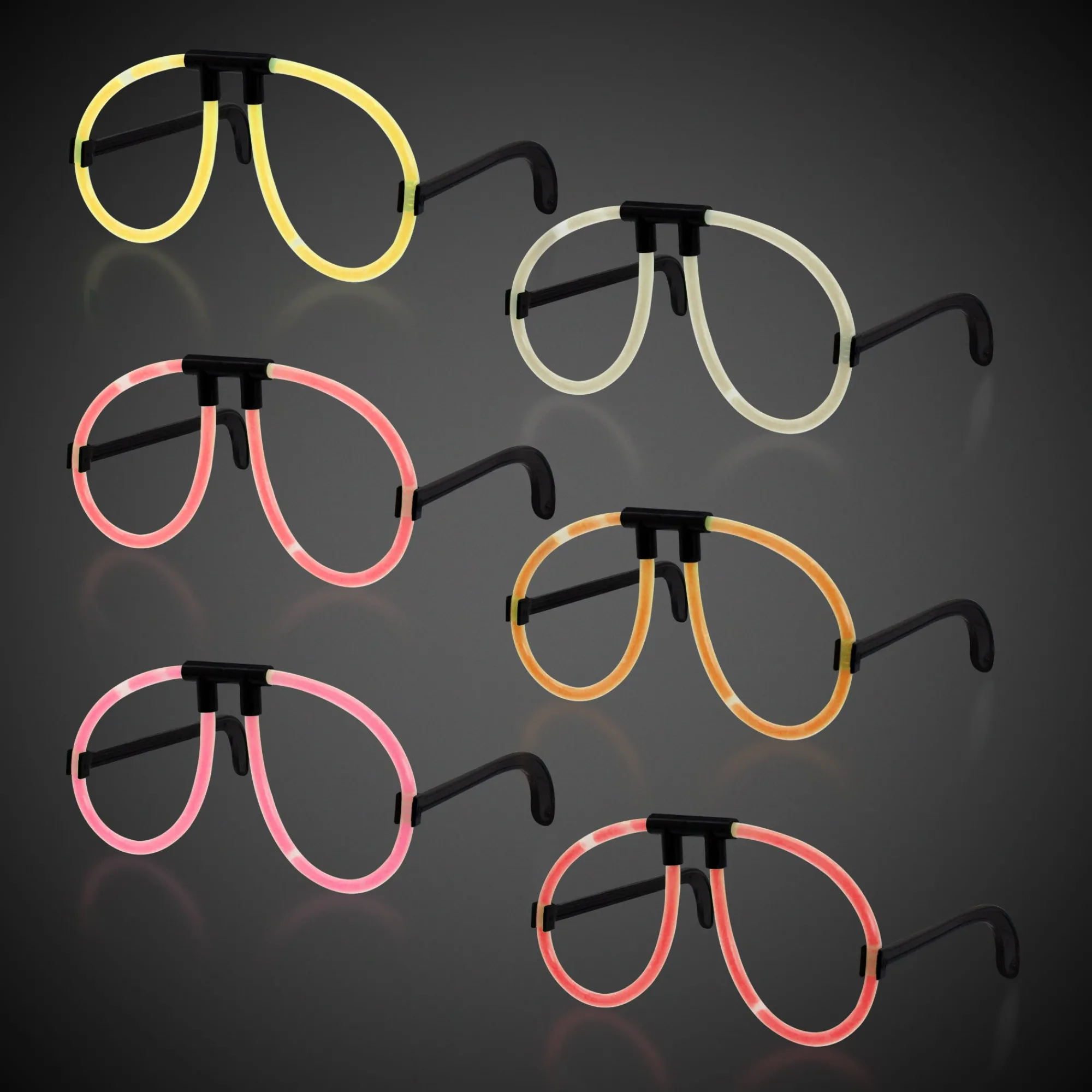 Best Windy City Novelties Glow in the Dark Assorted Colors Eyeglasses