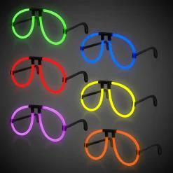 Best Windy City Novelties Glow in the Dark Assorted Colors Eyeglasses