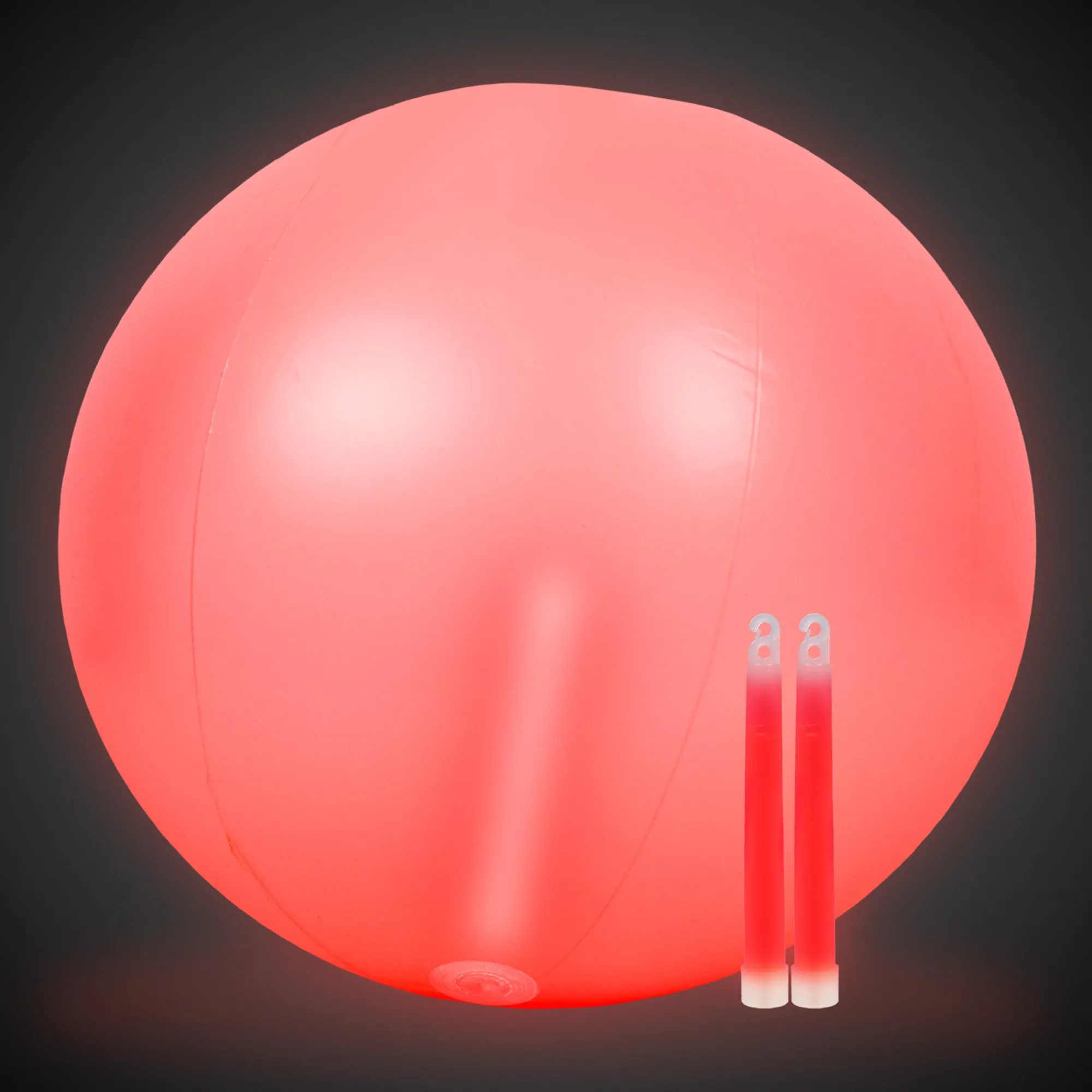 New Windy City Novelties Glow in the Dark 24" Beach Ball Red