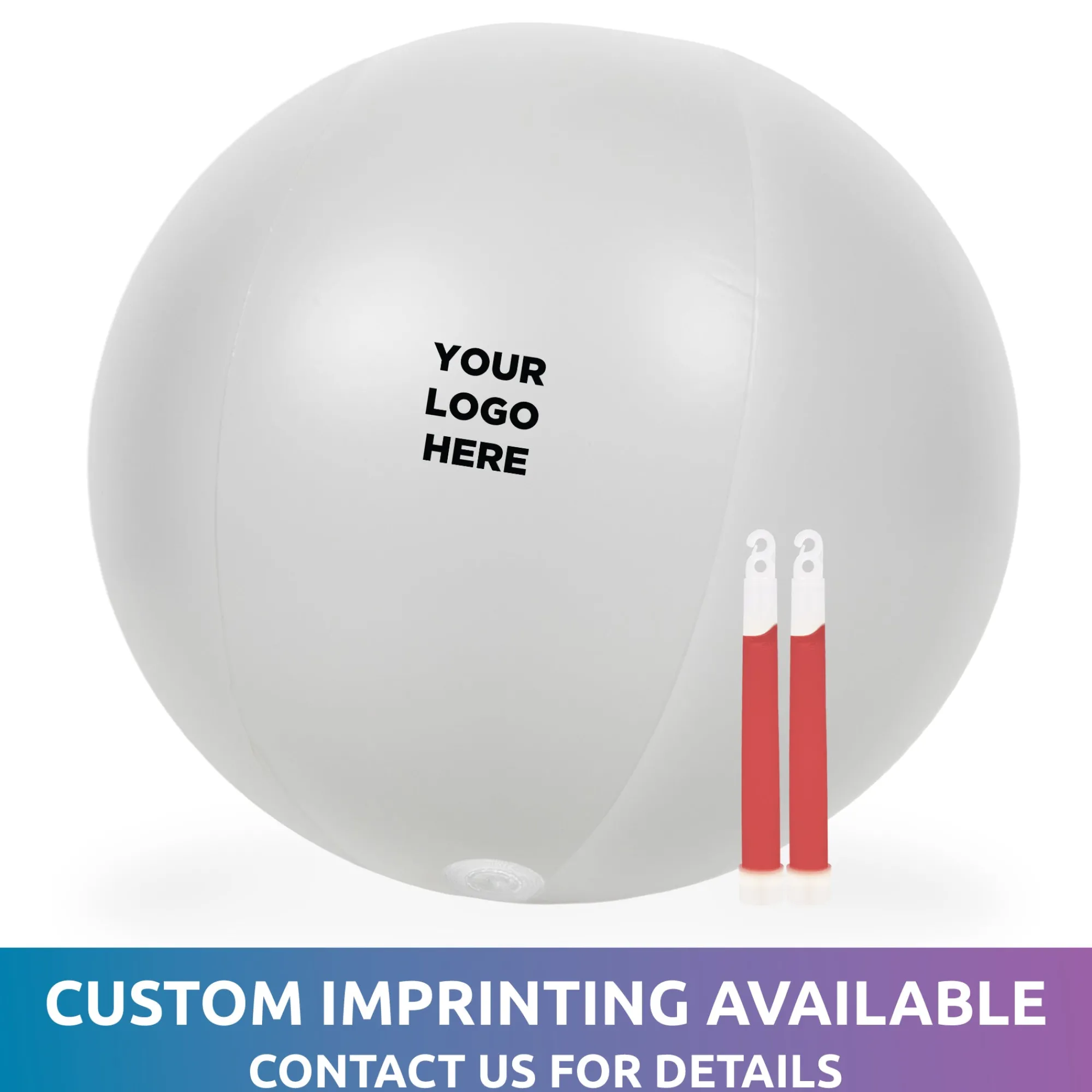 New Windy City Novelties Glow in the Dark 24" Beach Ball Red