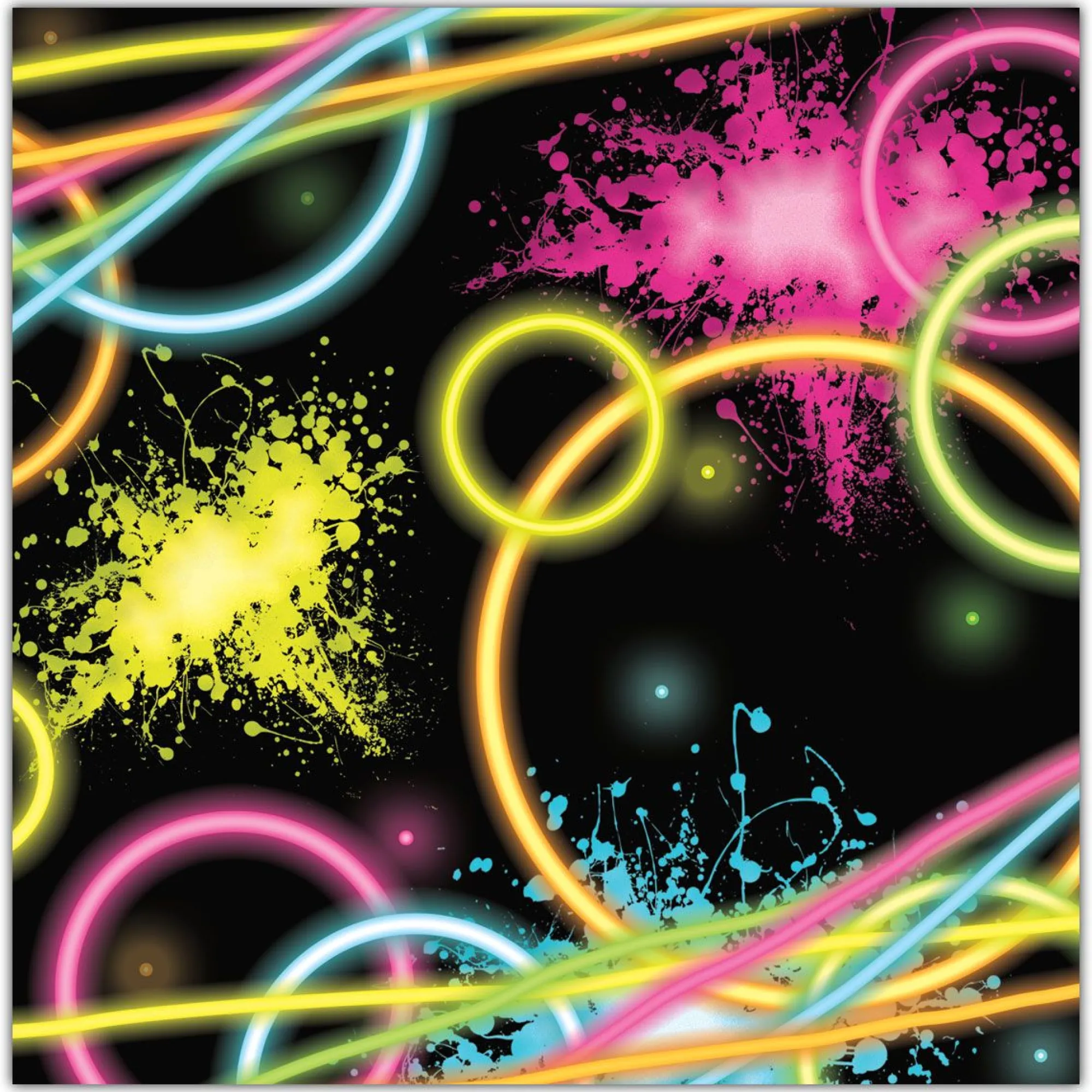 Clearance Windy City Novelties Glow Party Lunch Napkins