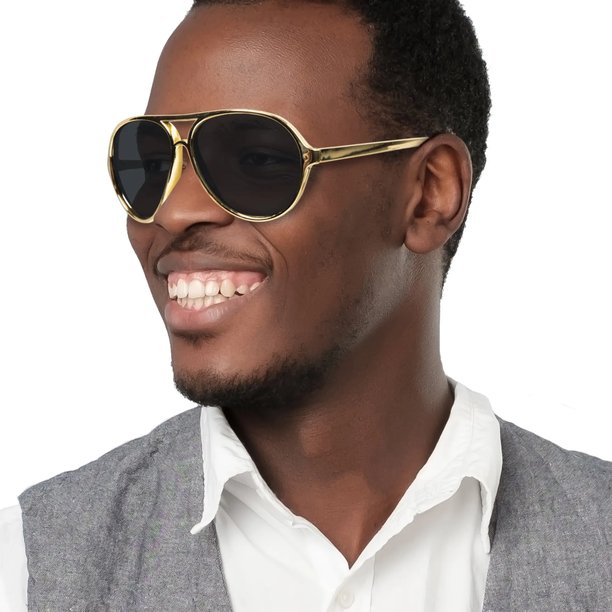 Best Windy City Novelties Gold Aviator Sunglasses