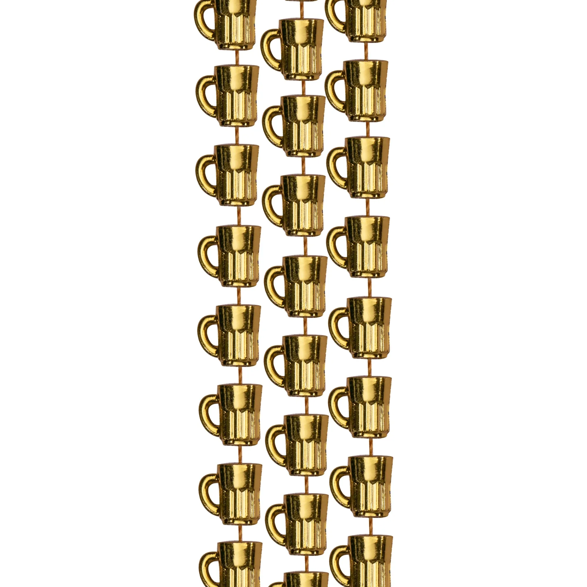Clearance Windy City Novelties Bead Beer Mug 33" Necklaces Gold