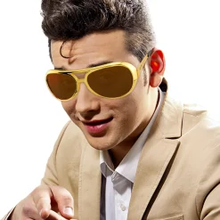 Online Windy City Novelties Gold Elvis Sunglasses