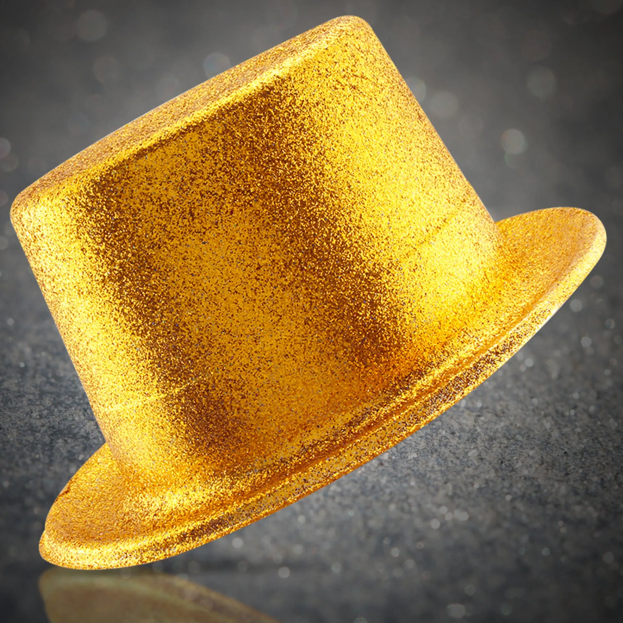 Clearance Windy City Novelties Gold Glitter Top Hat