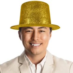 Clearance Windy City Novelties Gold Glitter Top Hat