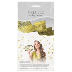 Clearance Windy City Novelties Gold Metallic Fringe Ceiling Curtain