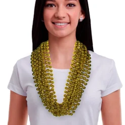 Discount Windy City Novelties 33" 12mm Bead Necklaces Gold