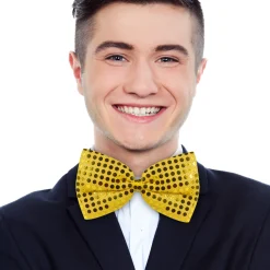 Windy City Novelties Gold Sequin Bow Tie