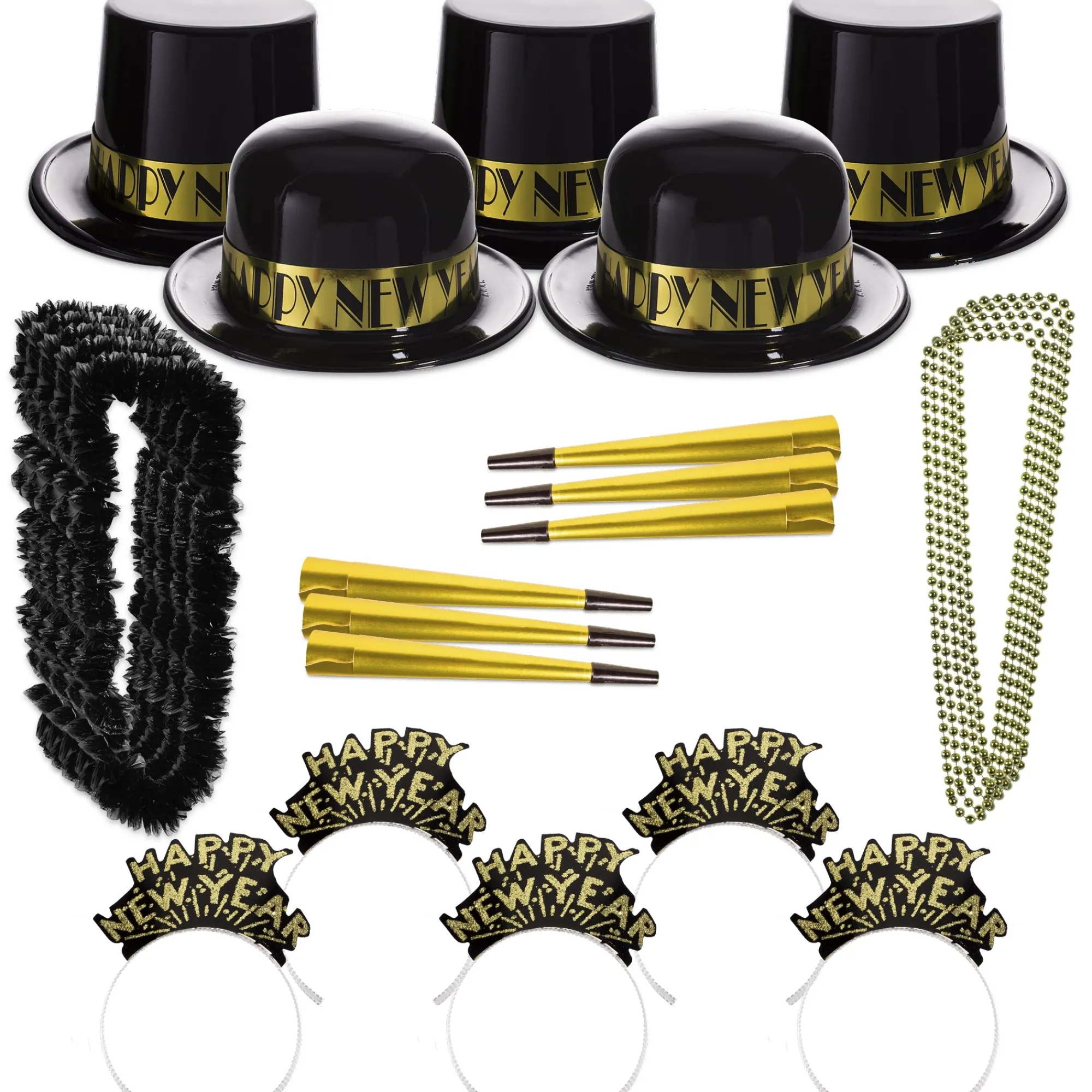 Online Windy City Novelties Gold Showboat New Year Party Kit for 100