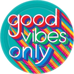 Sale Windy City Novelties Good Vibes 10 1/2" Plates