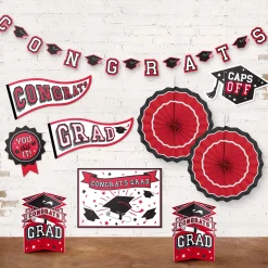 Hot Windy City Novelties Graduation Red Room Decorating Kit