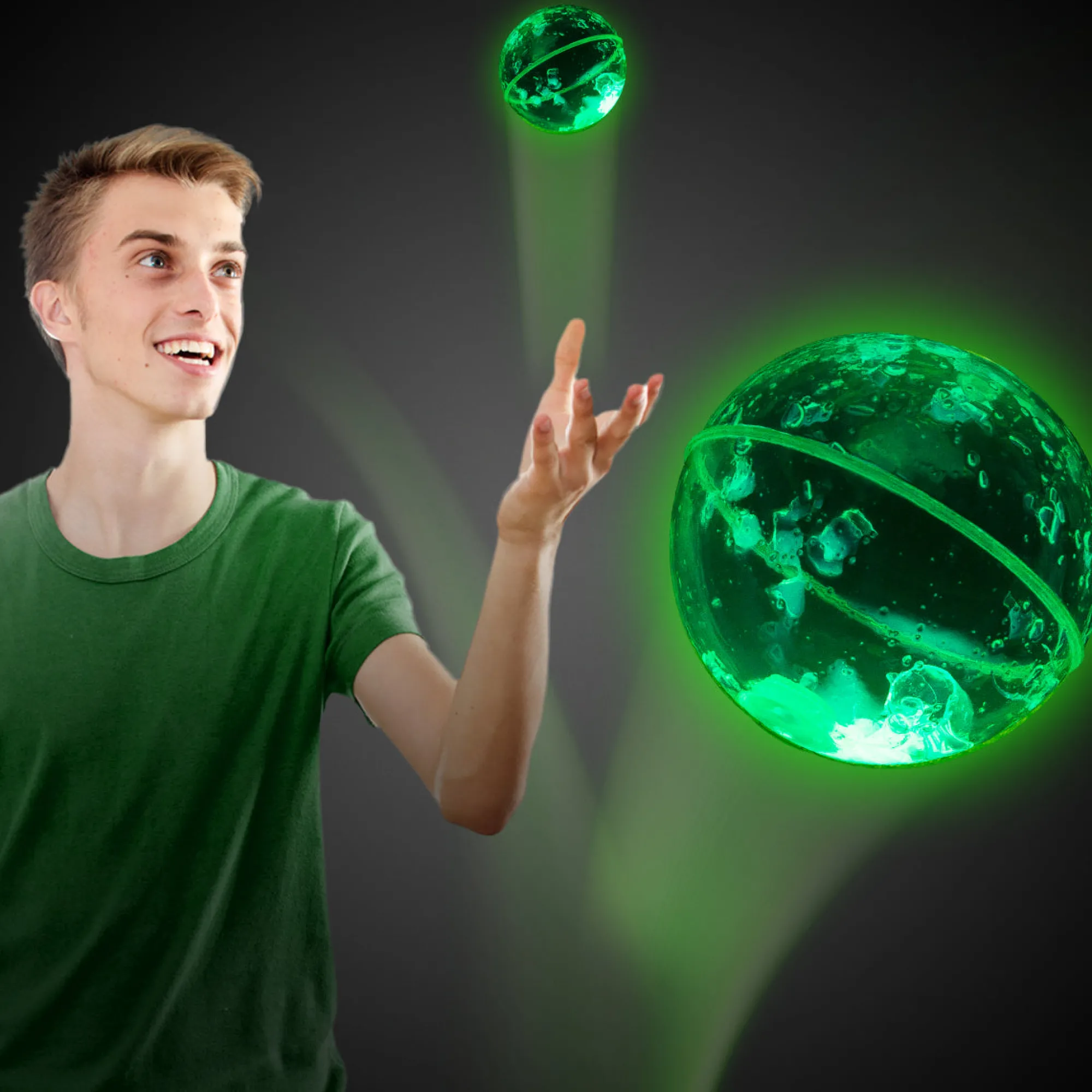 Windy City Novelties Green Glow Bounce Ball