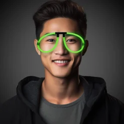 Hot Windy City Novelties Glow Eyeglasses Green
