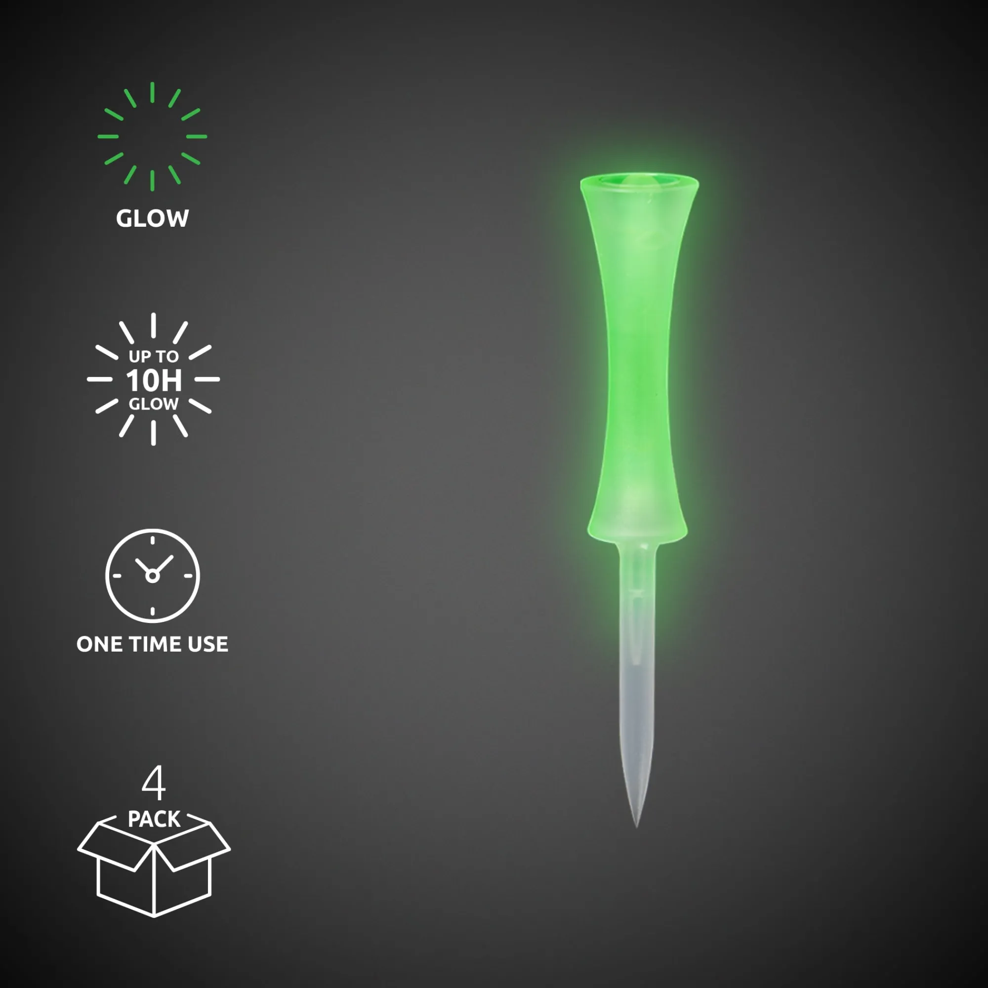 Windy City Novelties Green Glow Golf Tees