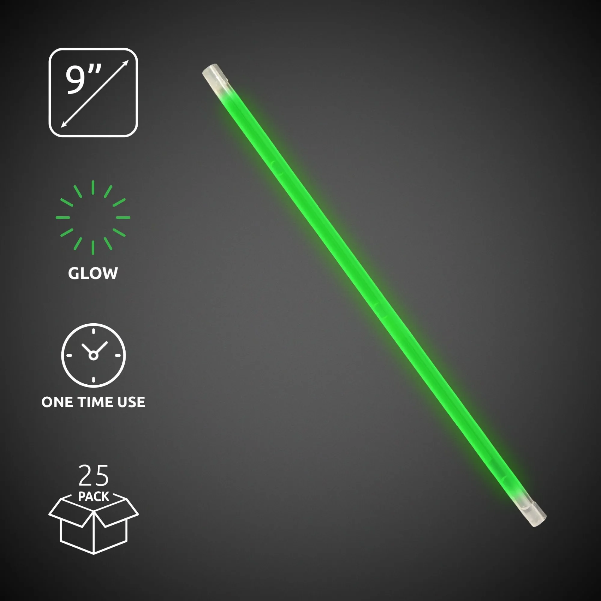 Sale Windy City Novelties 9" Glow Straws Green