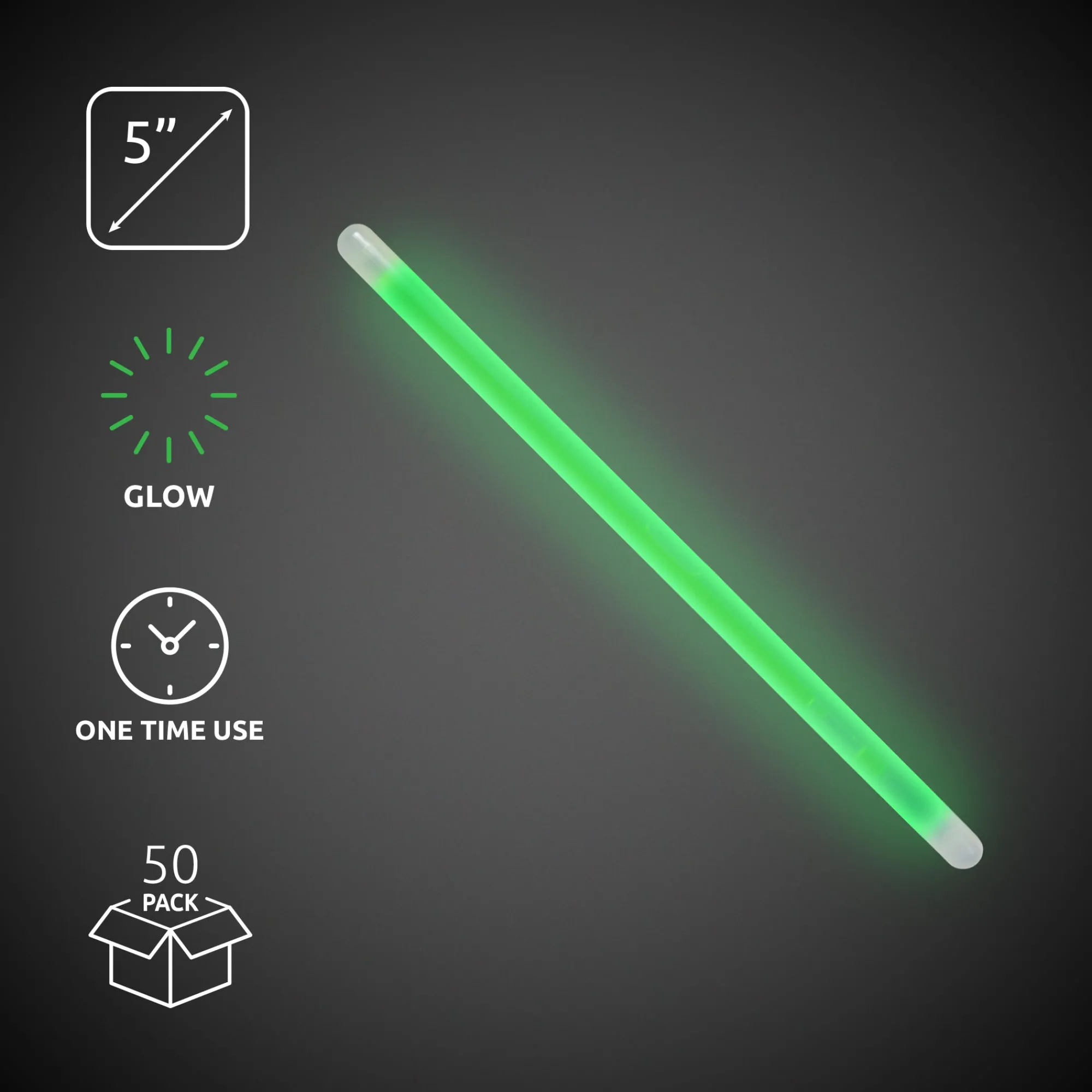 Outlet Windy City Novelties Glow 5" Swizzle Sticks Green