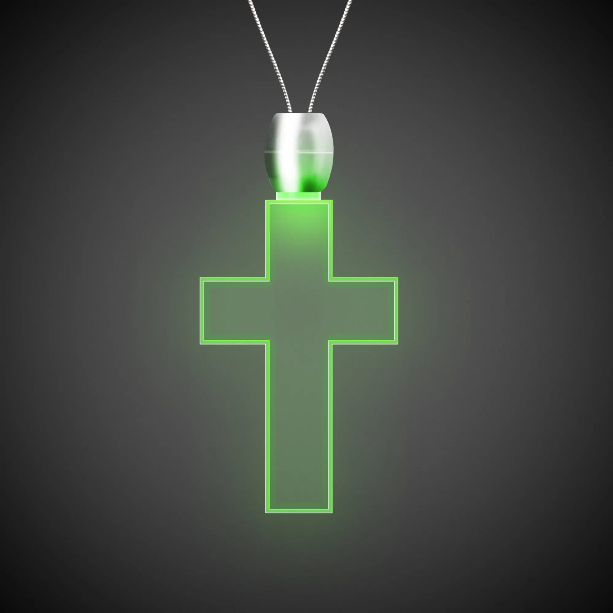 Online Windy City Novelties Green LED Cross Pendant Necklace