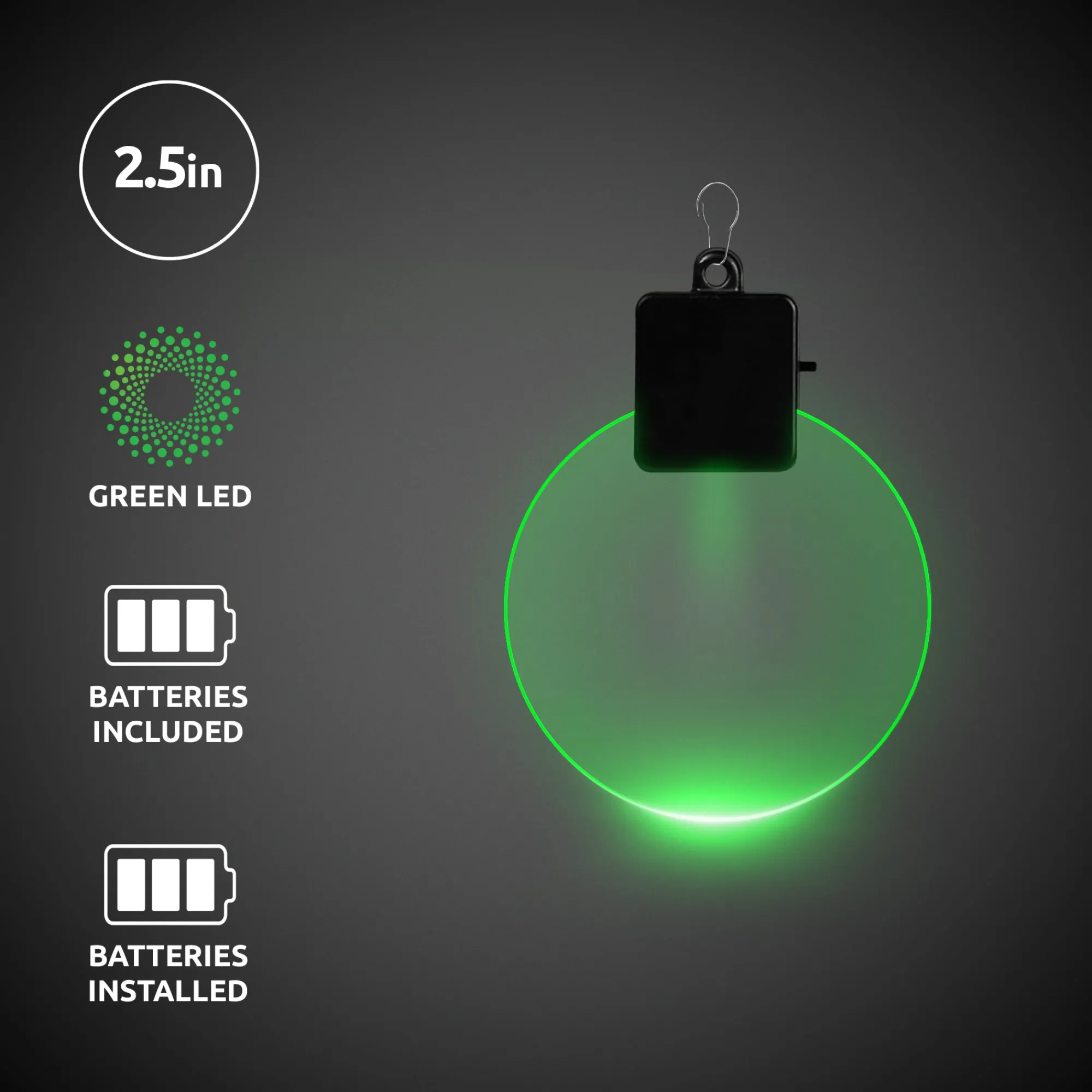 Best Windy City Novelties Green LED Round Medallion