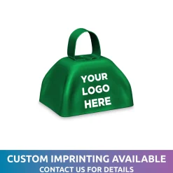 Clearance Windy City Novelties Metal Cowbells Green
