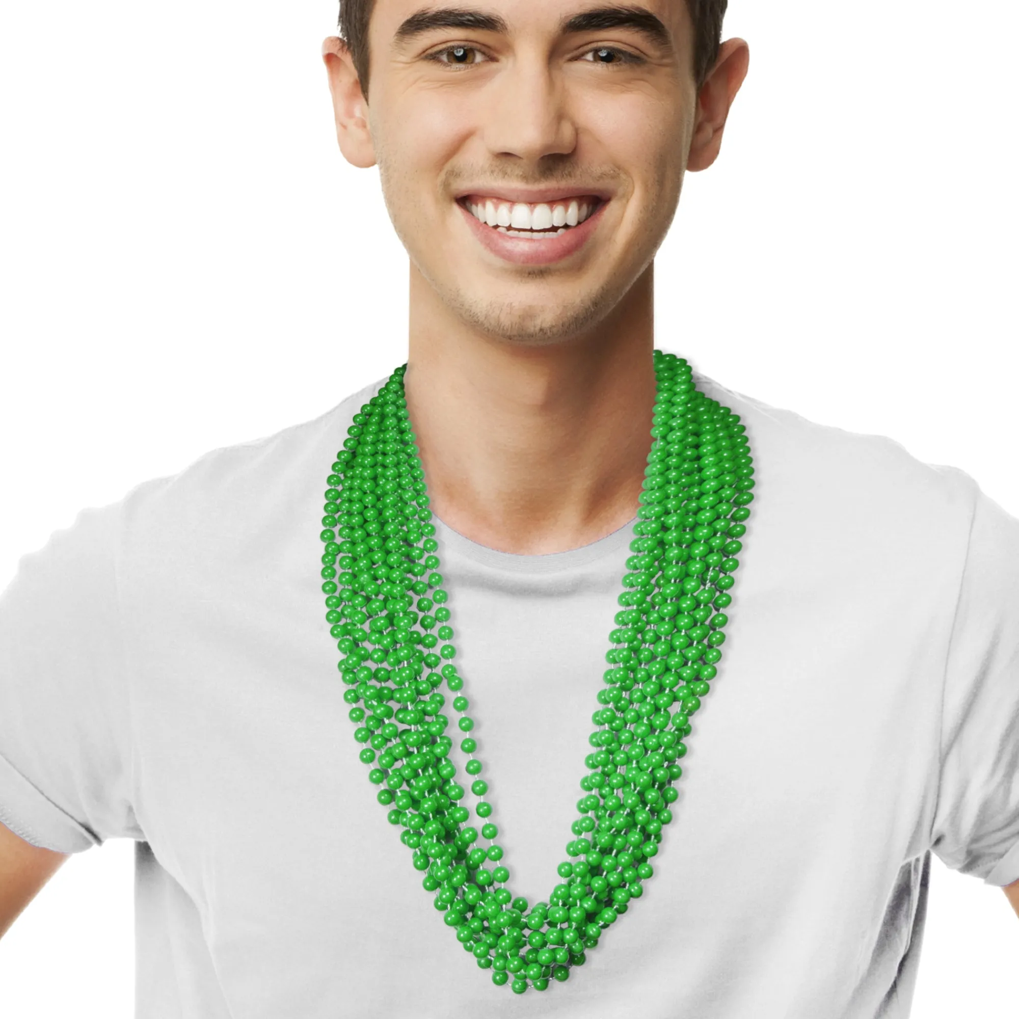 Sale Windy City Novelties Green 33" 7mm Bead Necklaces