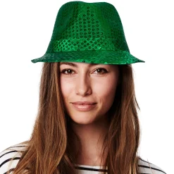 Windy City Novelties Green Sequin Fedora Hat