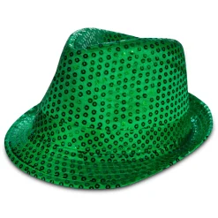 Windy City Novelties Green Sequin Fedora Hat