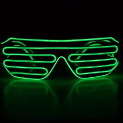 Clearance Windy City Novelties Slotted EL Wire Eyeglasses Green
