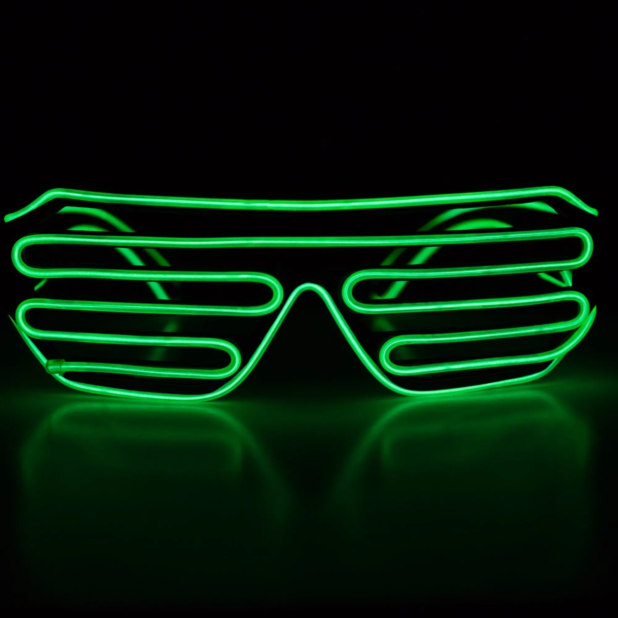 Clearance Windy City Novelties Slotted EL Wire Eyeglasses Green
