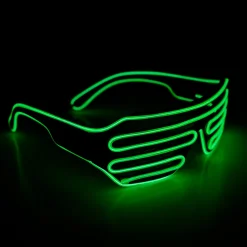 Clearance Windy City Novelties Slotted EL Wire Eyeglasses Green