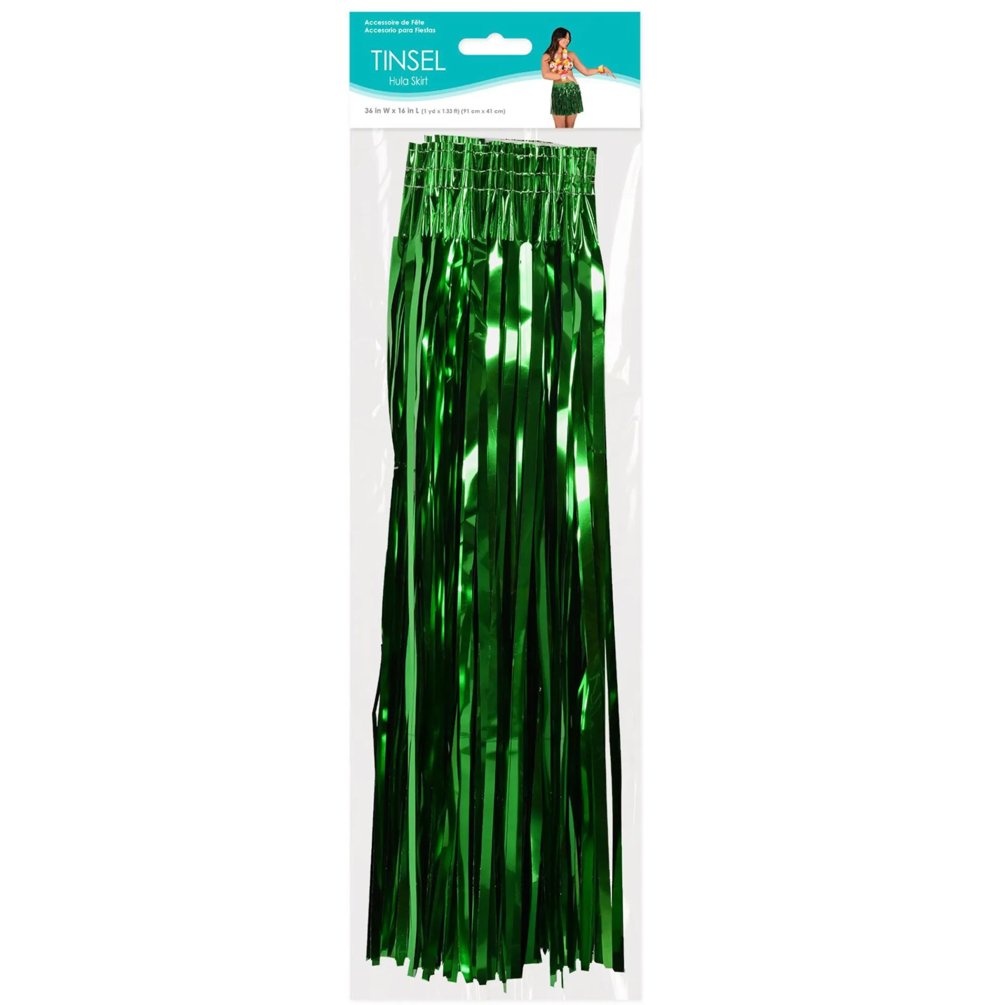 New Windy City Novelties Green Tinsel Skirt