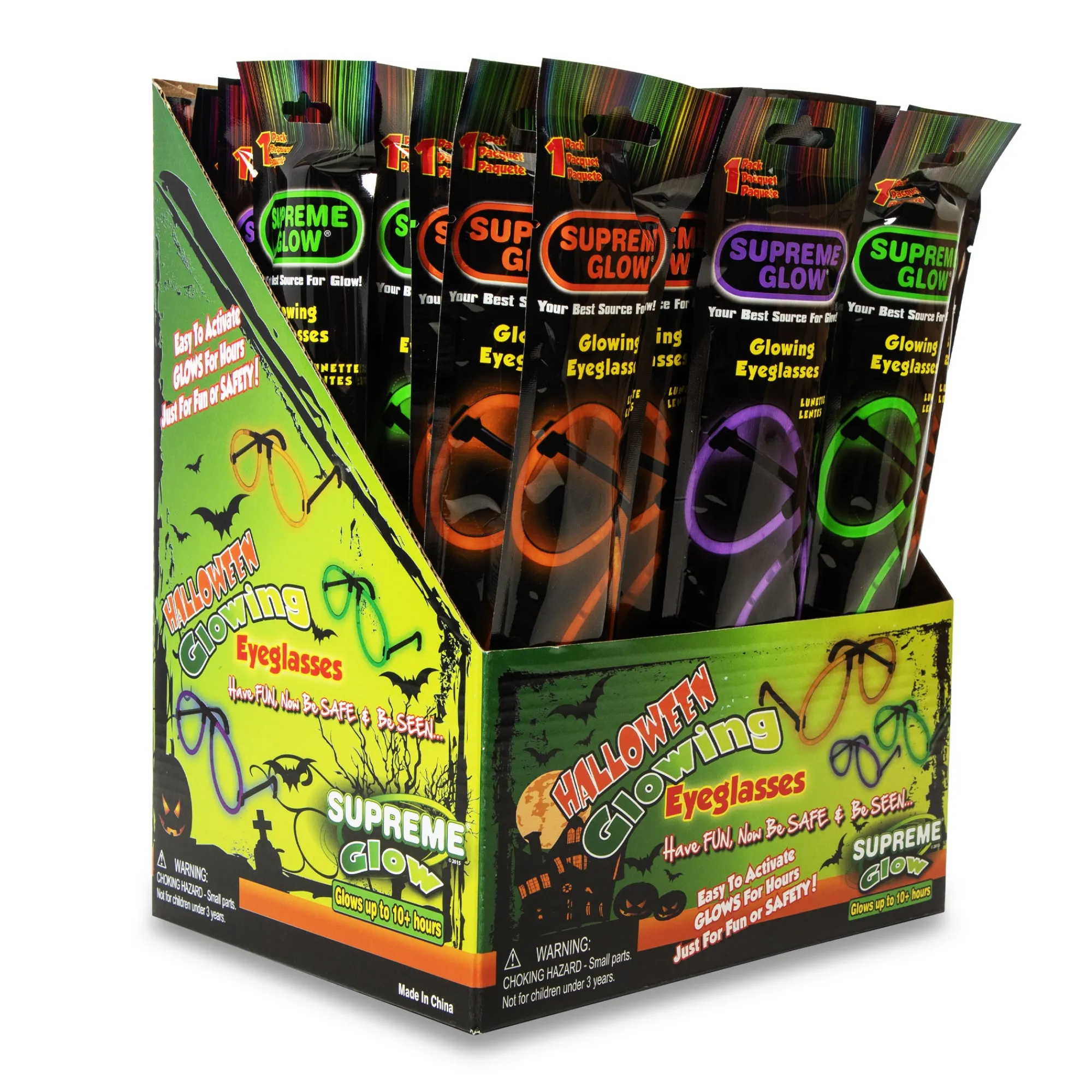 Best Windy City Novelties Halloween Glow Eyeglasses Retail Display