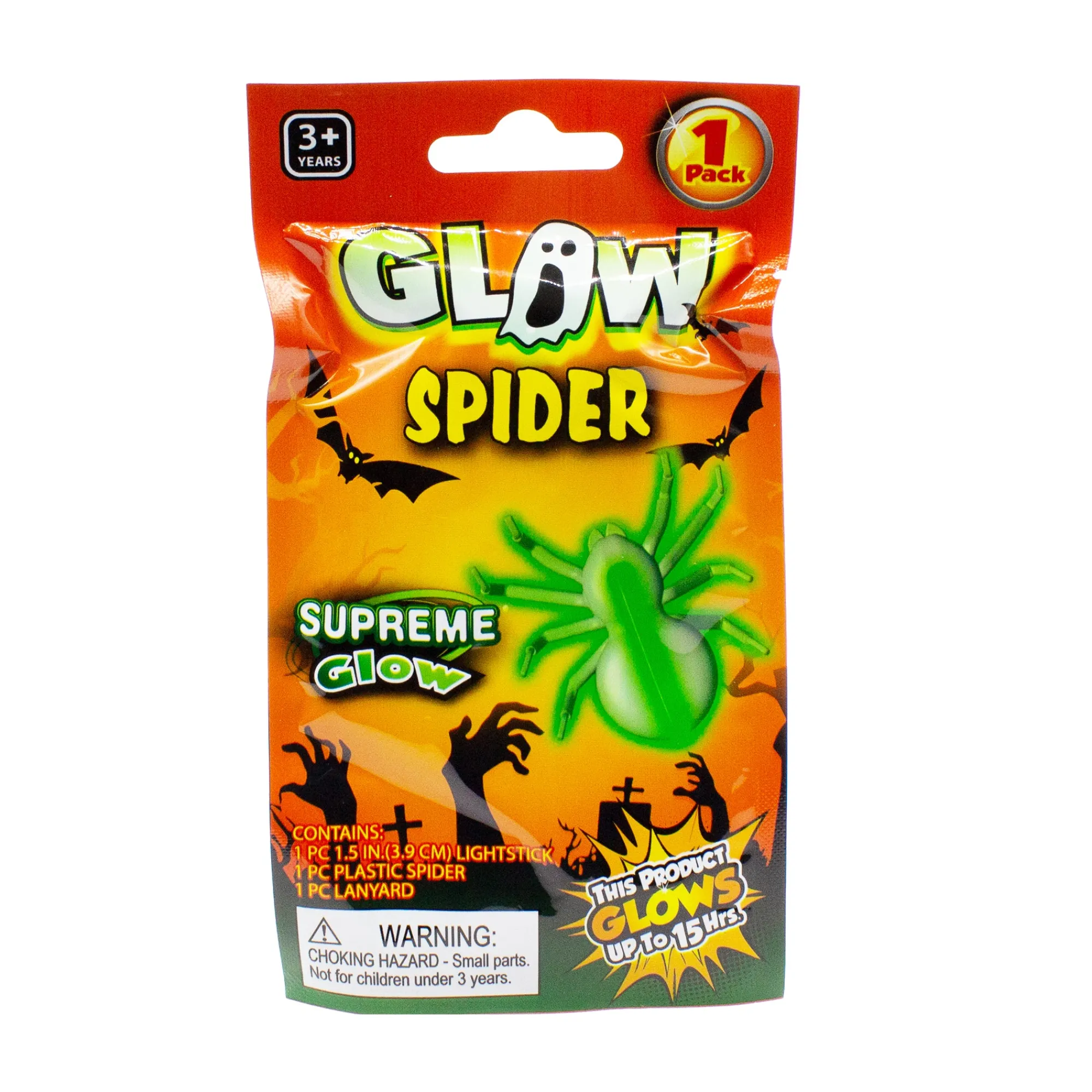 Best Windy City Novelties Halloween Glow Spider Necklaces Retail Hanging Display