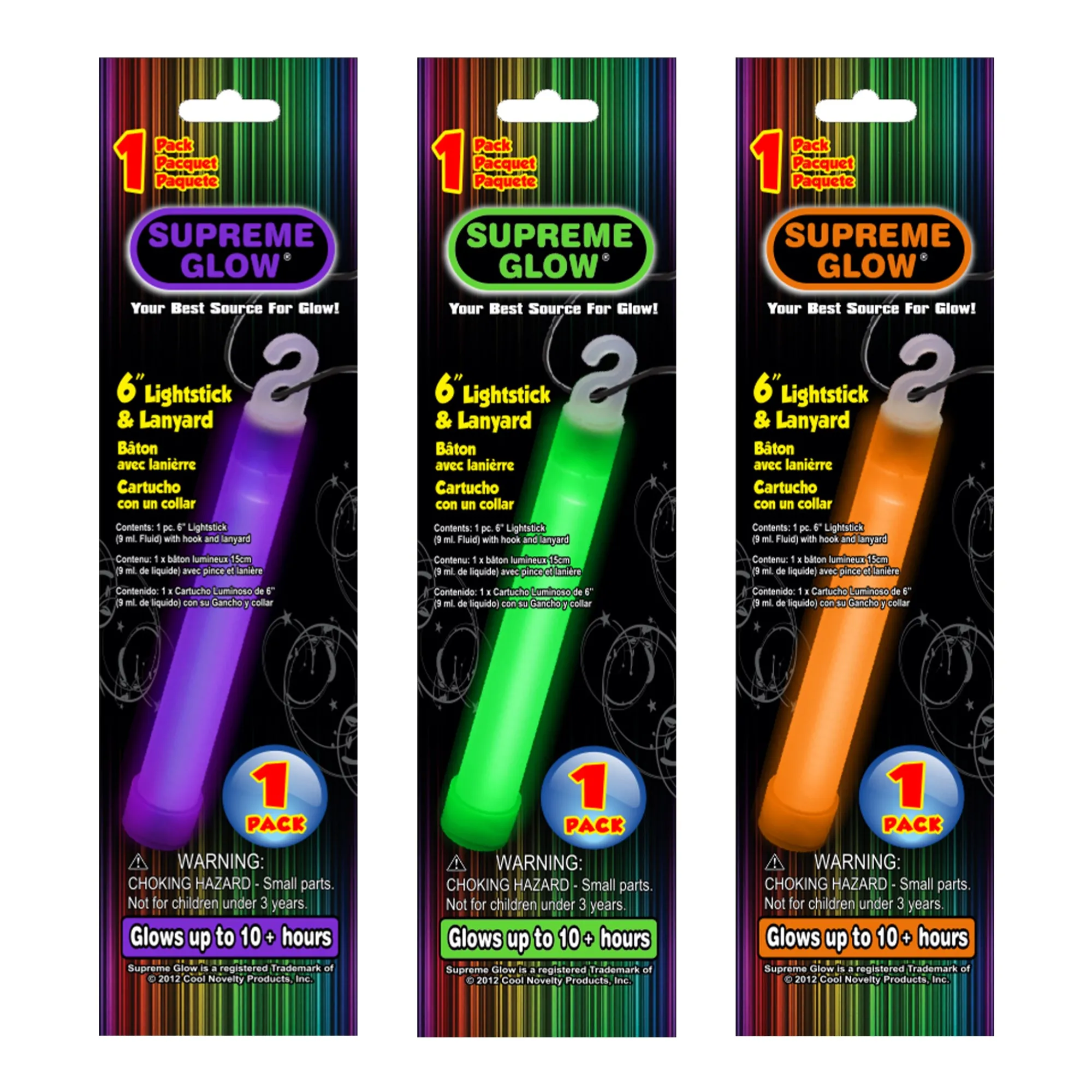 Windy City Novelties Halloween Glow 6" Sticks Retail Counter Display