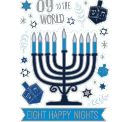 Outlet Windy City Novelties Hanukkah Window Clings