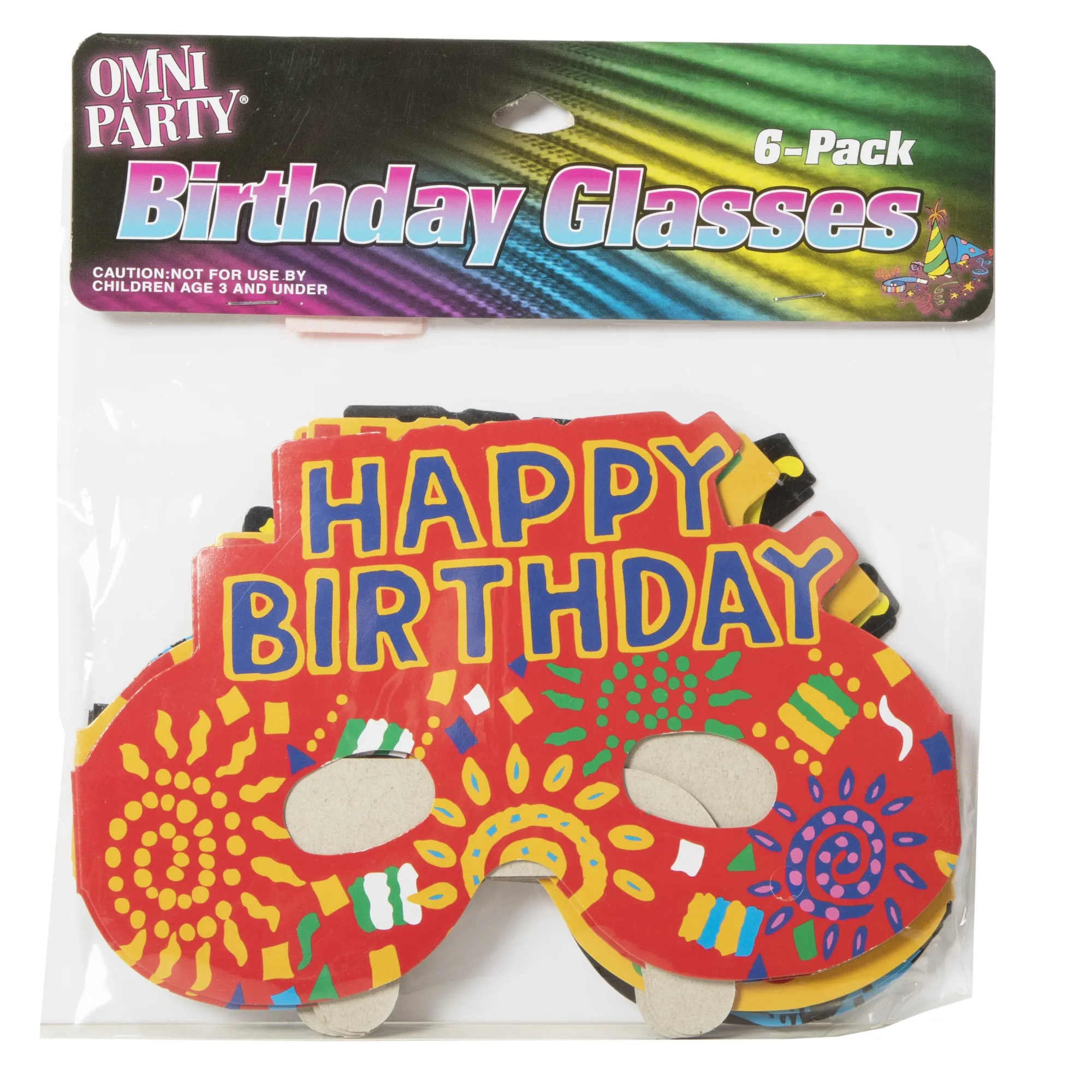 Windy City Novelties Happy Birthday Cardboard Glasses