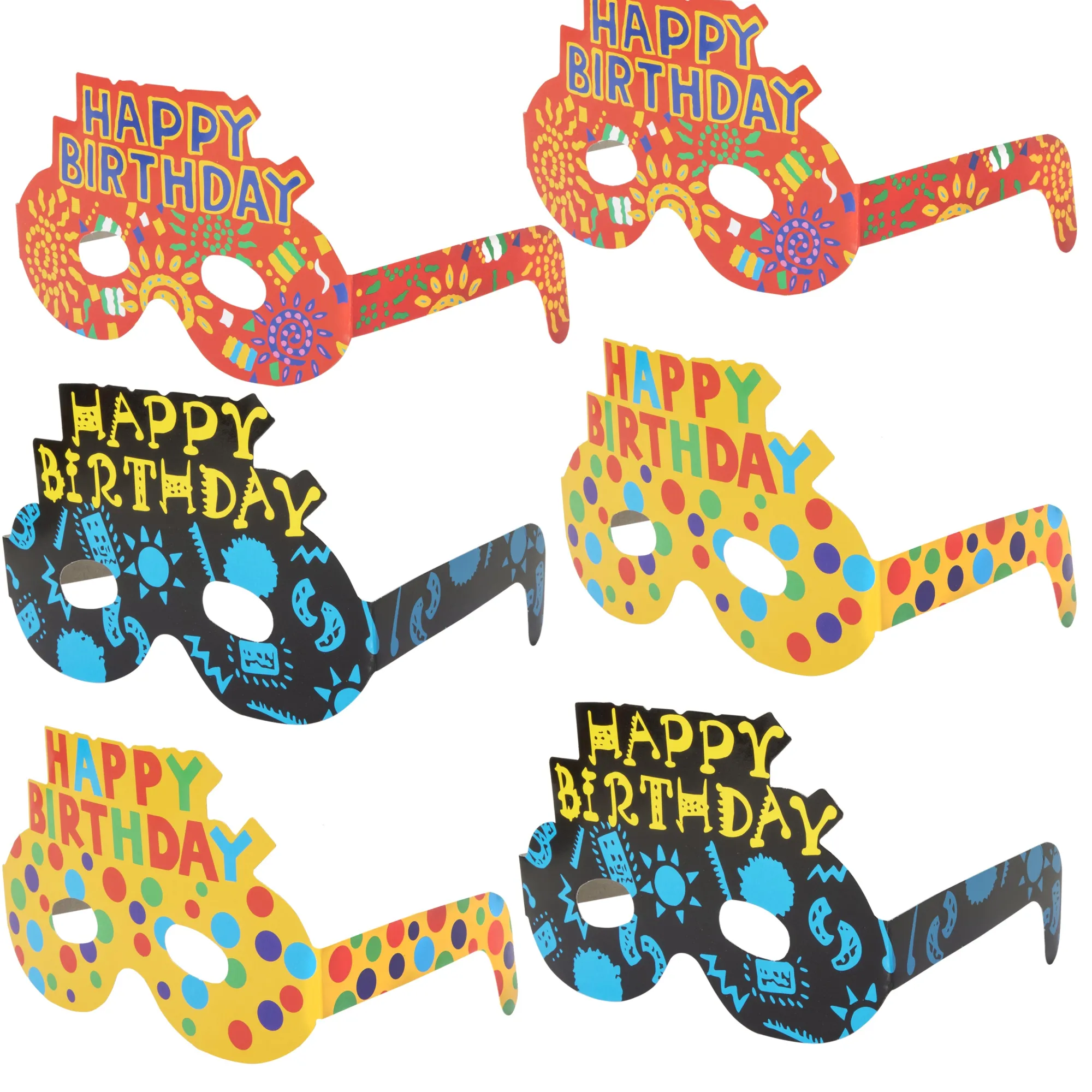 Windy City Novelties Happy Birthday Cardboard Glasses