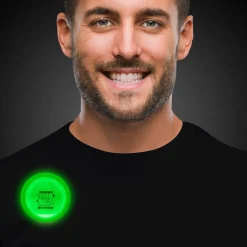 Hot Windy City Novelties Happy Birthday Green Glow Badge