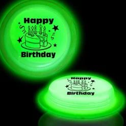 Hot Windy City Novelties Happy Birthday Green Glow Badge
