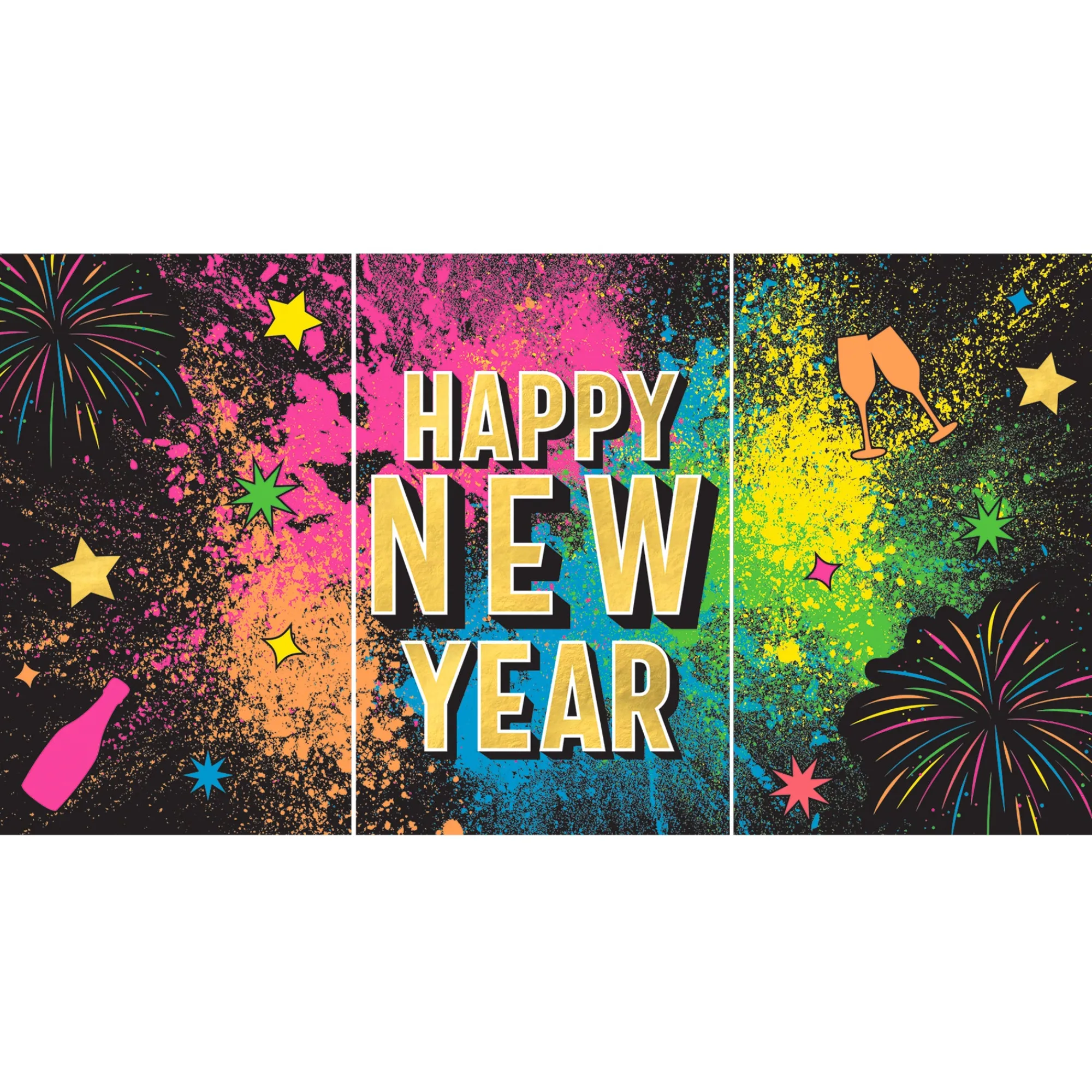 Hot Windy City Novelties Happy New Year Banner