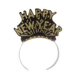 Outlet Windy City Novelties Happy New Year Black & Gold Tiaras