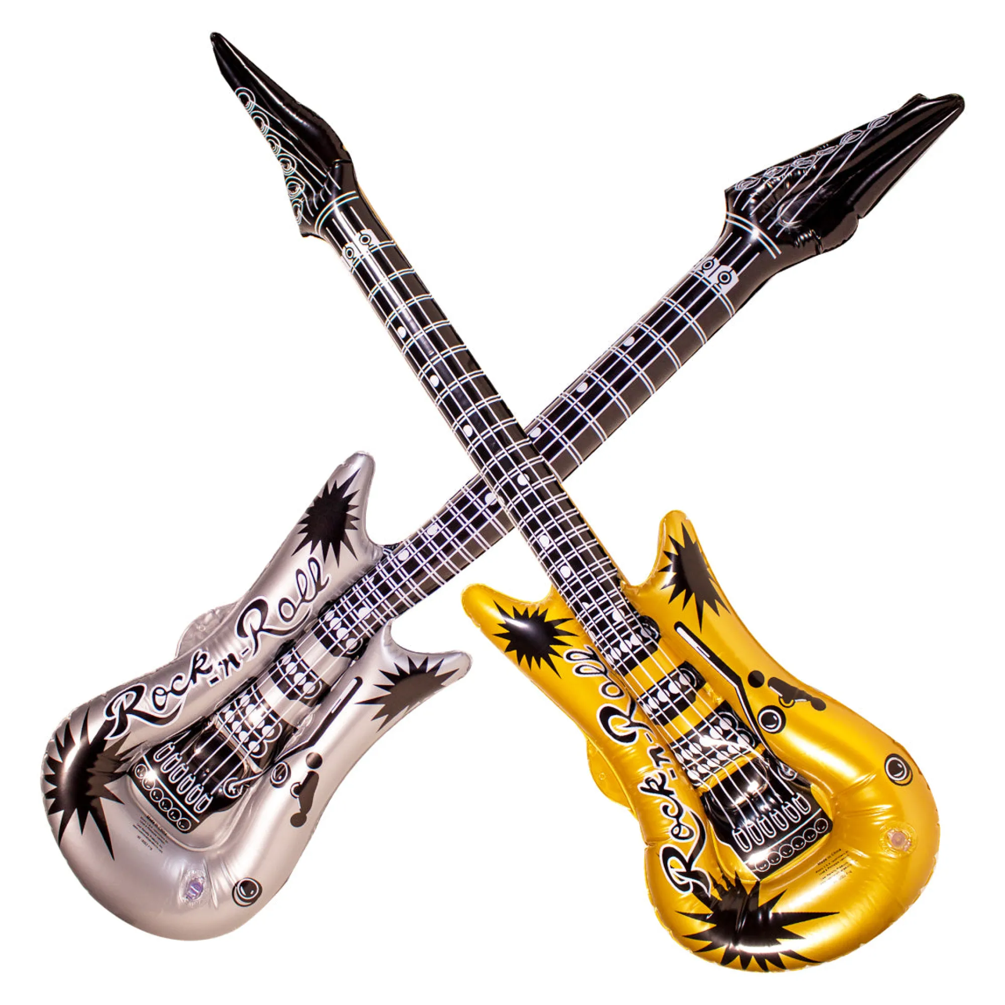 Outlet Windy City Novelties Inflatable 40" Gold & Silver Guitars