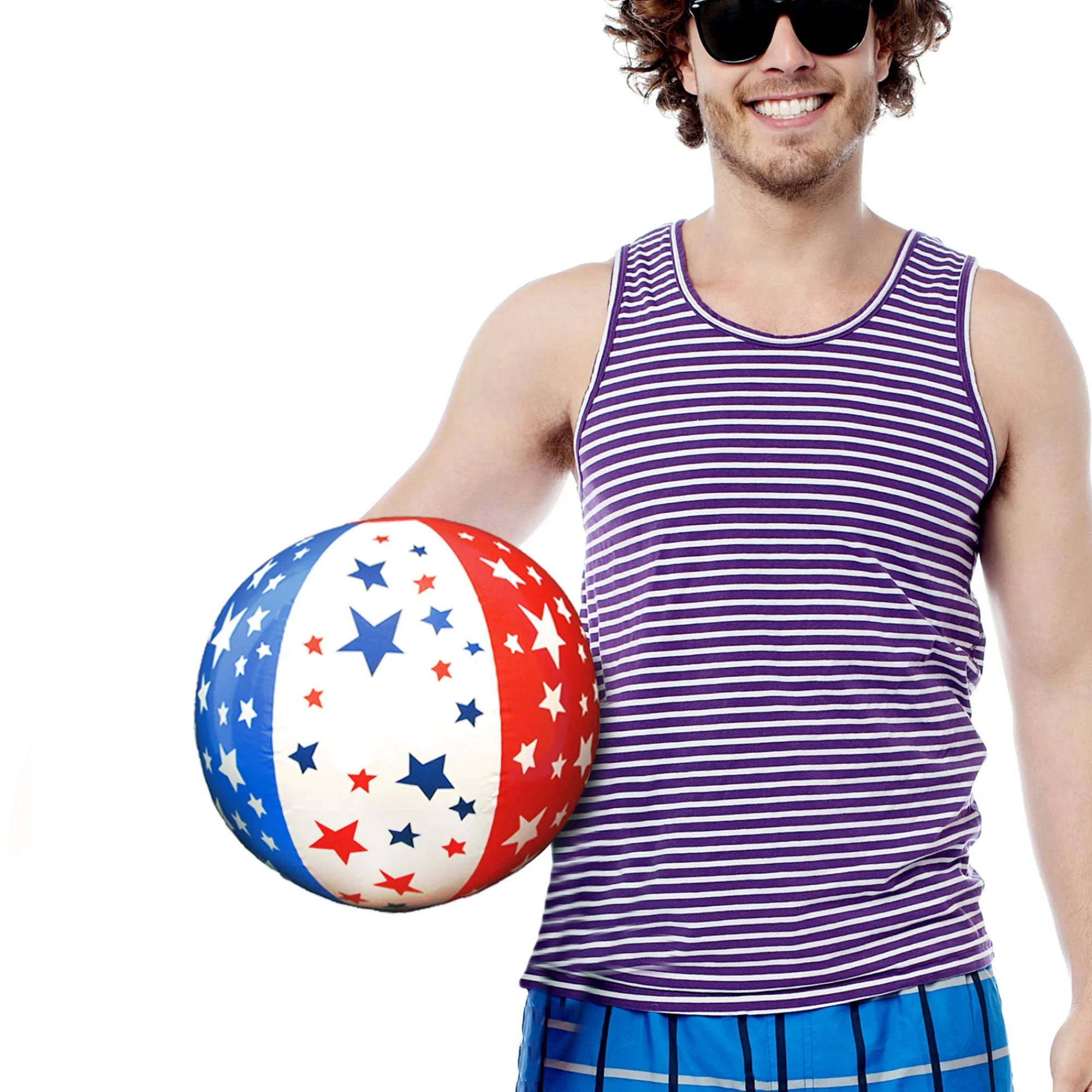 Windy City Novelties Inflatable 16" Patriotic Stars Beach Balls