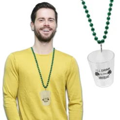 New Windy City Novelties Irish Shot Glass Bead Necklace