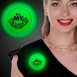 Hot Windy City Novelties It's My Birthday Green Glow Badge